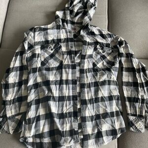 TNA Boyfriend Fit Flannel with Hood